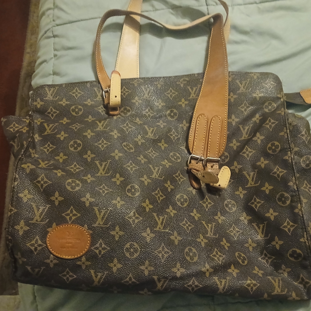 Louis Vuitton Brown Tan Monogram Briefcase